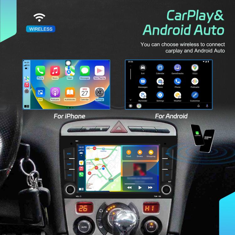 For Peugeot 408 7 inch Horizontal Screen Carplay Car Player Car Navigation Center Control, Spec: Standard - Car MP3 & MP4 & MP5 by buy2fix | Online Shopping UK | buy2fix