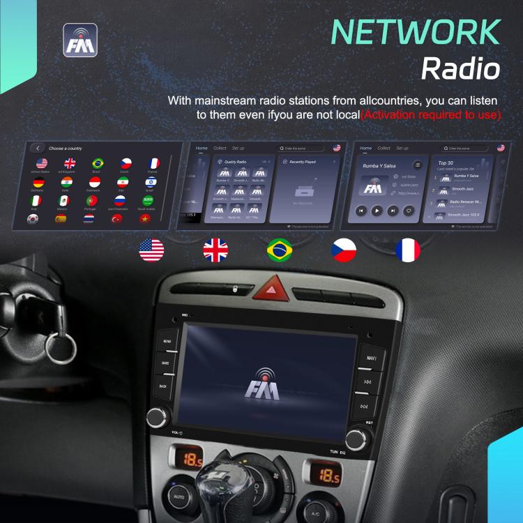 For Peugeot 408 7 inch Horizontal Screen Carplay Car Player Car Navigation Center Control, Spec: Standard+AHD - Car MP3 & MP4 & MP5 by buy2fix | Online Shopping UK | buy2fix