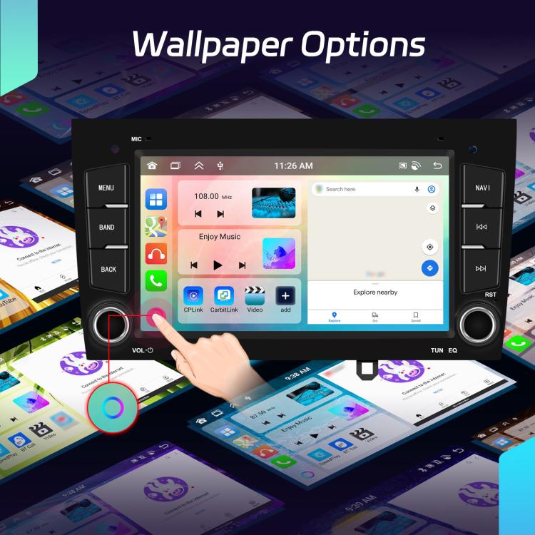 For Peugeot 408 7 inch Horizontal Screen Carplay Car Player Car Navigation Center Control, Spec: Standard+AHD - Car MP3 & MP4 & MP5 by buy2fix | Online Shopping UK | buy2fix