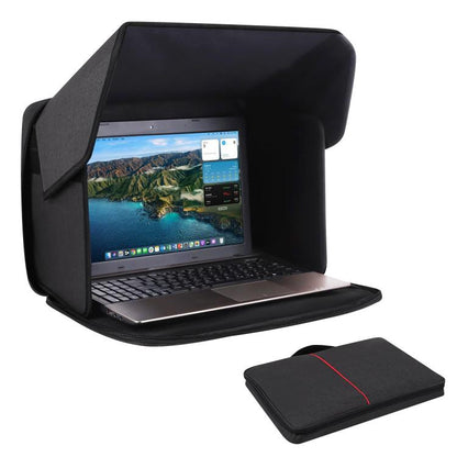 16-Inch Laptop Bag Sun Shade Foldable Anti-Glare Privacy Screen Cover for Outdoor Use(Black) - Screen & Keyboard Cover by buy2fix | Online Shopping UK | buy2fix