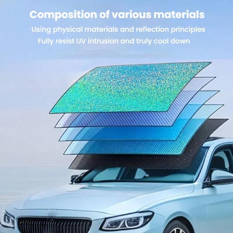 SUITU ST-4024L Car Front Windshield Sunshade Sunscreen Heat Insulation Visor(Ice Crystals) - Sound & Heat Insulation Cotton by SUITU | Online Shopping UK | buy2fix