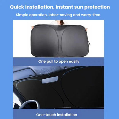 SUITU ST-4024L Car Front Windshield Sunshade Sunscreen Heat Insulation Visor(Ice Crystals) - Sound & Heat Insulation Cotton by SUITU | Online Shopping UK | buy2fix