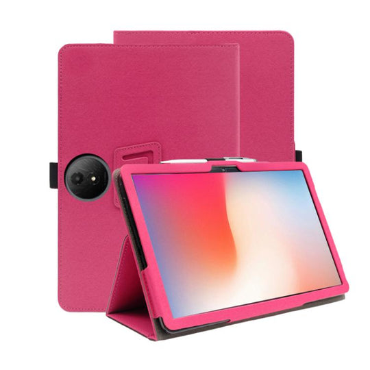 For TCL Nxtpaper 11 Plus 11.5-Inch Skin Texture All Inclusive Leather Tablet Case(Rose Red)