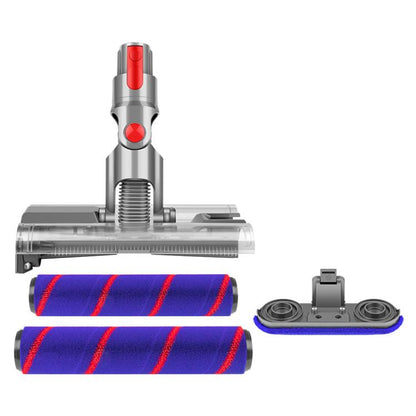 For Dyson V7/V8/V10/V11/V15 Dual Roller Soft Velvet Floor Brush With LED Dust Detection - For Dyson Accessories by buy2fix | Online Shopping UK | buy2fix