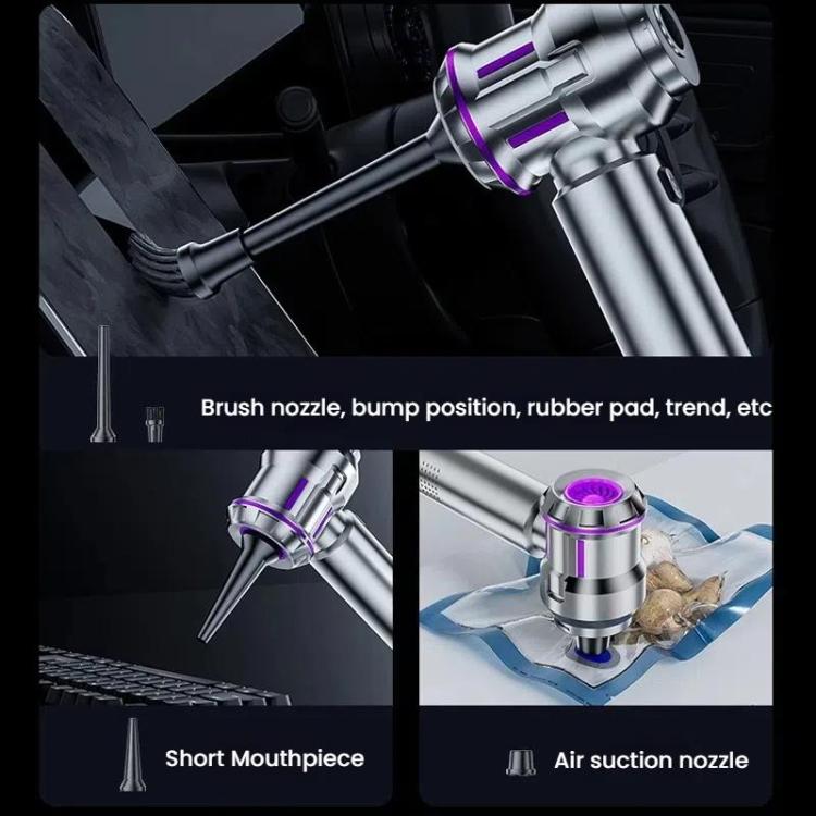 SUITU ST-6691Plus Car Cordless Powerful Brushless Vacuum Cleaner(Silver Purple) - Vacuum Cleaner by SUITU | Online Shopping UK | buy2fix