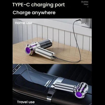 SUITU ST-6691Plus Car Cordless Powerful Brushless Vacuum Cleaner(Silver Purple) - Vacuum Cleaner by SUITU | Online Shopping UK | buy2fix