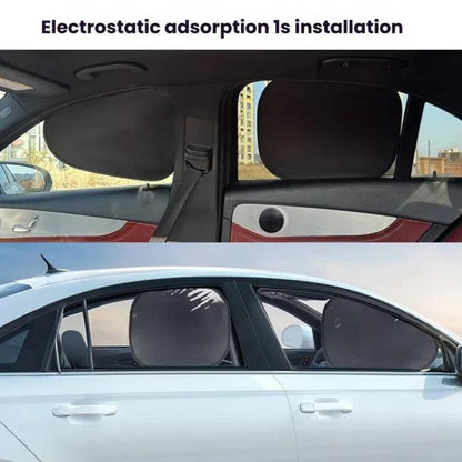 4pcs /Set SUITU ST-2414 Car Vinyl Static Film Adsorption Sunshade Sunscreen Heat Insulation Sunblinds - Sound & Heat Insulation Cotton by SUITU | Online Shopping UK | buy2fix