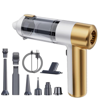 SUITU ST-6692Plus Car Power Suction Vacuum Cleaner Household Handheld Small Vacuum Cleaner(White Gold) - Vacuum Cleaner by SUITU | Online Shopping UK | buy2fix