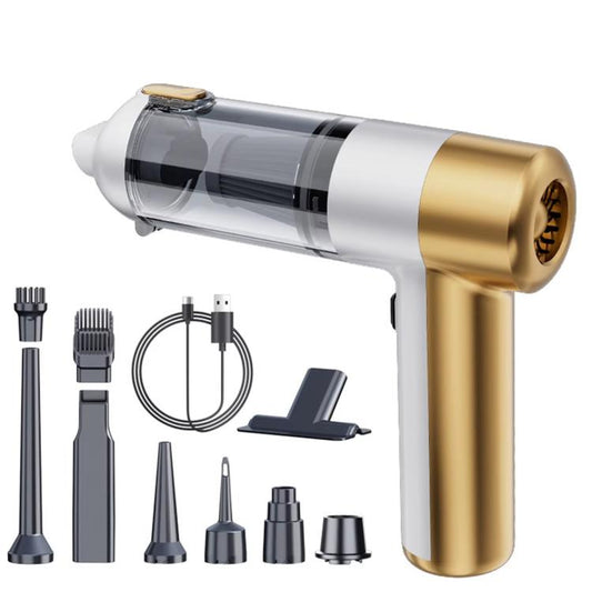 SUITU ST-6692Plus Car Power Suction Vacuum Cleaner Household Handheld Small Vacuum Cleaner(White Gold) - Vacuum Cleaner by SUITU | Online Shopping UK | buy2fix