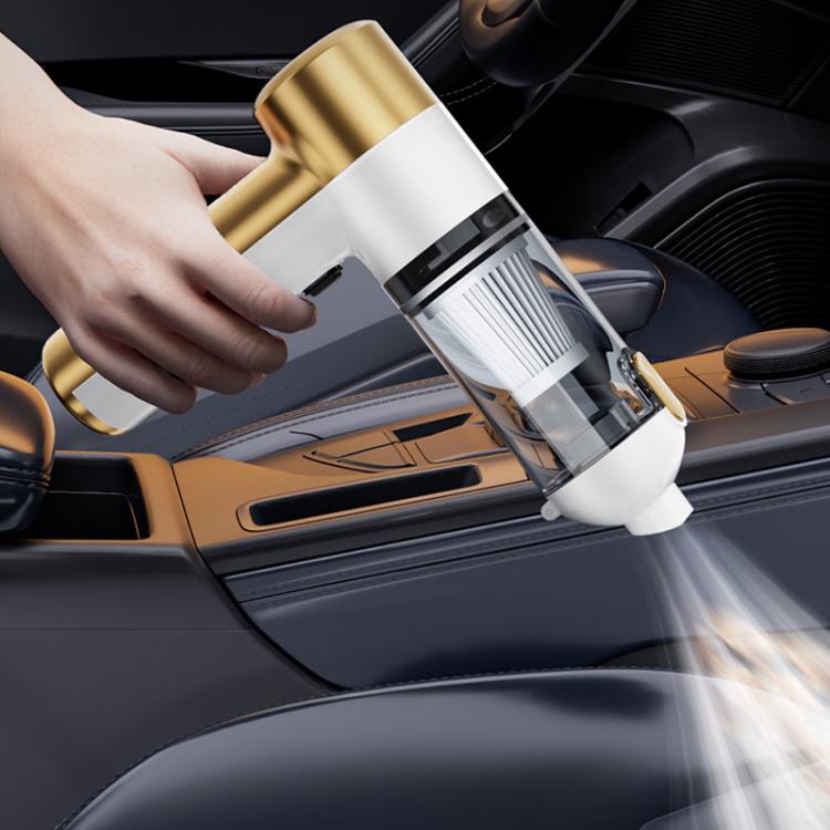 SUITU ST-6692Plus Car Power Suction Vacuum Cleaner Household Handheld Small Vacuum Cleaner(White Gold) - Vacuum Cleaner by SUITU | Online Shopping UK | buy2fix
