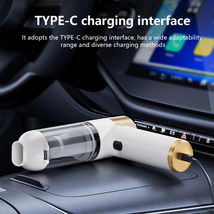 SUITU ST-6692Plus Car Power Suction Vacuum Cleaner Household Handheld Small Vacuum Cleaner(White Gold) - Vacuum Cleaner by SUITU | Online Shopping UK | buy2fix