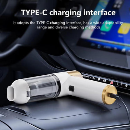 SUITU ST-6692Plus Car Power Suction Vacuum Cleaner Household Handheld Small Vacuum Cleaner(White Gold) - Vacuum Cleaner by SUITU | Online Shopping UK | buy2fix