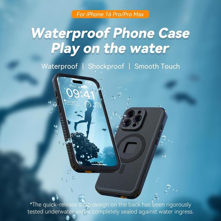 For iPhone 16 Pro TELESIN IP68 Waterproof Case Submersible Touchscreen Phone Cover - iPhone 16 Pro Cases by TELESIN | Online Shopping UK | buy2fix