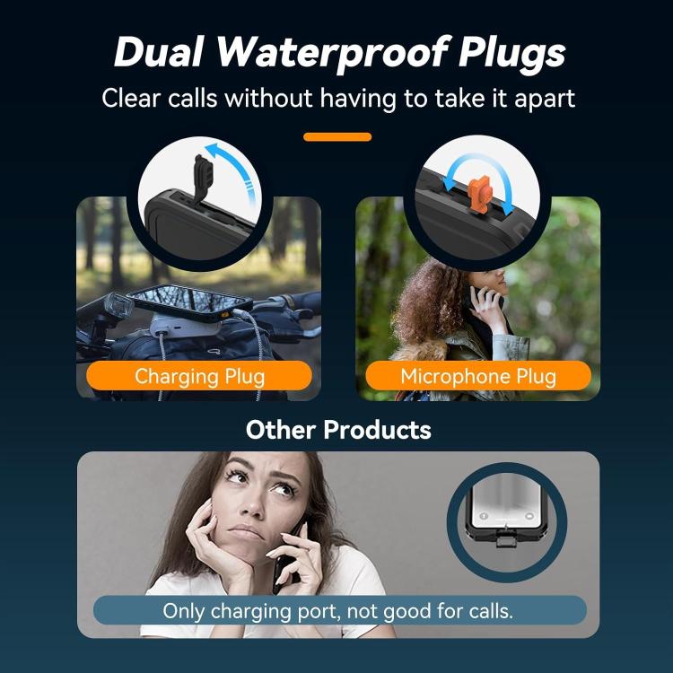 For iPhone 16 Pro Max TELESIN IP68 Waterproof Case Submersible Touchscreen Phone Cover - iPhone 16 Pro Max Cases by TELESIN | Online Shopping UK | buy2fix