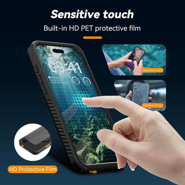 For iPhone 16 Pro Max TELESIN IP68 Waterproof Case Submersible Touchscreen Phone Cover - iPhone 16 Pro Max Cases by TELESIN | Online Shopping UK | buy2fix