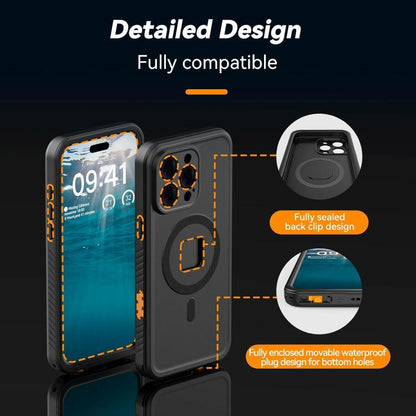 For iPhone 16 Pro TELESIN IP68 Waterproof Case Submersible Touchscreen Phone Cover - iPhone 16 Pro Cases by TELESIN | Online Shopping UK | buy2fix