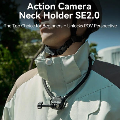 TELESIN Action Camera Neck Holder SE2.0 POV Perspective Bracket With Adjustable Chest Strap(Gray) - Holder by TELESIN | Online Shopping UK | buy2fix