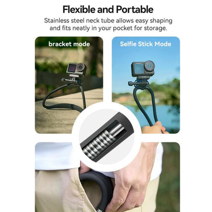 TELESIN Action Camera Neck Holder SE2.0 POV Perspective Bracket With Adjustable Chest Strap(Gray) - Holder by TELESIN | Online Shopping UK | buy2fix