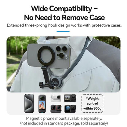 TELESIN Action Camera Neck Holder SE2.0 POV Perspective Bracket With Adjustable Chest Strap(Gray) - Holder by TELESIN | Online Shopping UK | buy2fix