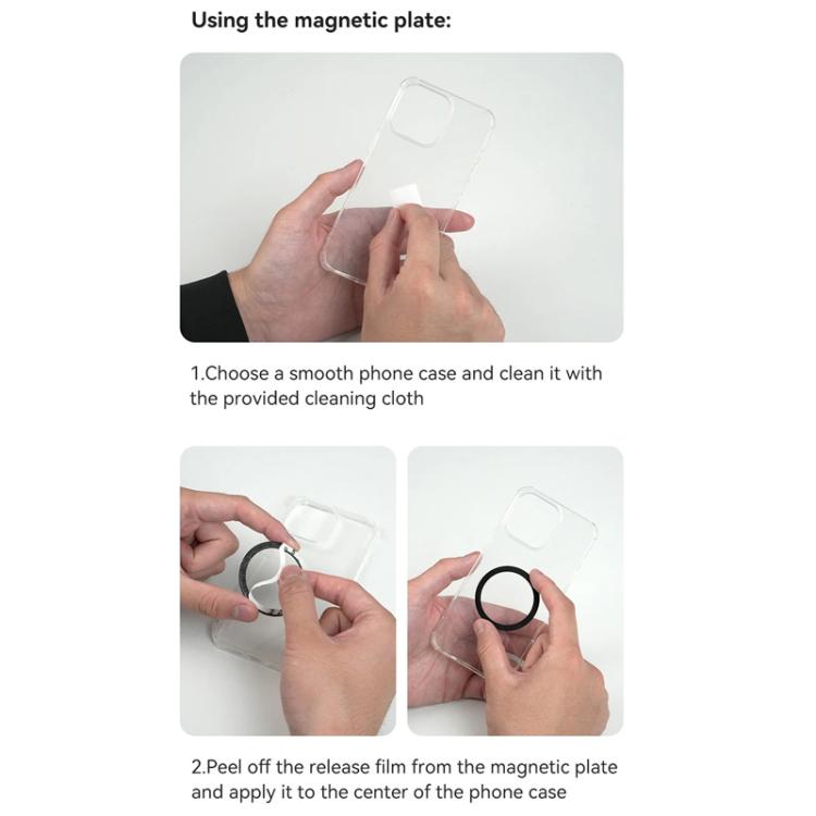 TELESIN Mobile Phone Magnetic Stand Two Claw Adapter Compatible with Chest Strap, Backpack Clip, Neck Mount(Black) - Stand by TELESIN | Online Shopping UK | buy2fix