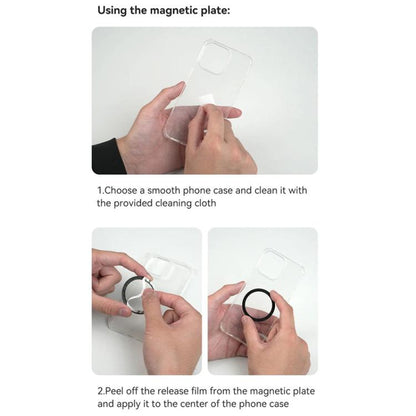 TELESIN Mobile Phone Magnetic Stand Two Claw Adapter Compatible with Chest Strap, Backpack Clip, Neck Mount(Black) - Stand by TELESIN | Online Shopping UK | buy2fix