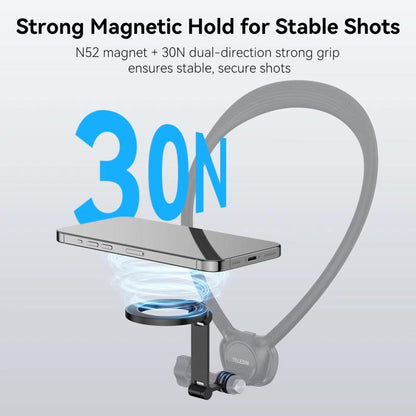 TELESIN Mobile Phone Magnetic Stand Two Claw Adapter Compatible with Chest Strap, Backpack Clip, Neck Mount(Black) - Stand by TELESIN | Online Shopping UK | buy2fix