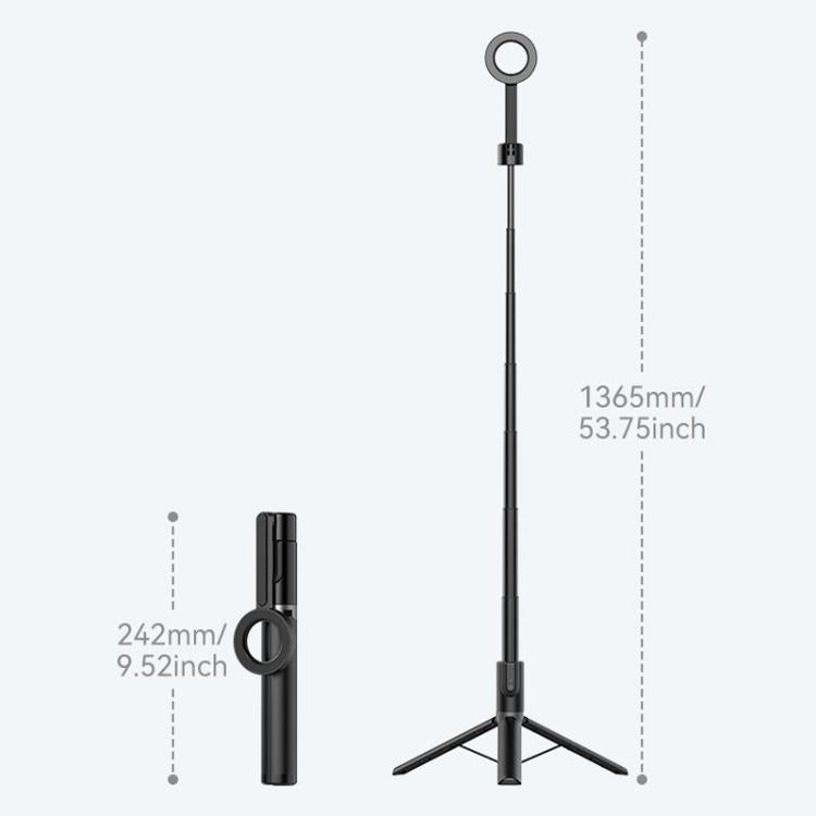 TELESIN 1.3m Magnetic Selfie Stick Tripod Phone Stand for Outdoor Vlog & Live Streaming with Bluetooth Remote(Black) - Stand by TELESIN | Online Shopping UK | buy2fix