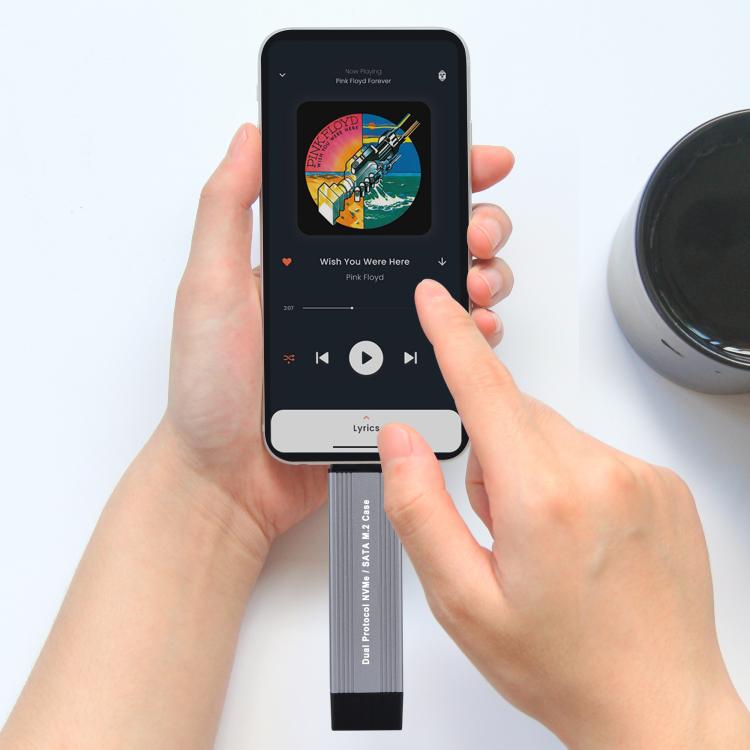 2230/2242 NVMe 10Gbps USB3.1 Gen2 NVMe Hard Drive Enclosure With Direct Plug USB + Type-C Dual Interface - HDD Enclosure by buy2fix | Online Shopping UK | buy2fix