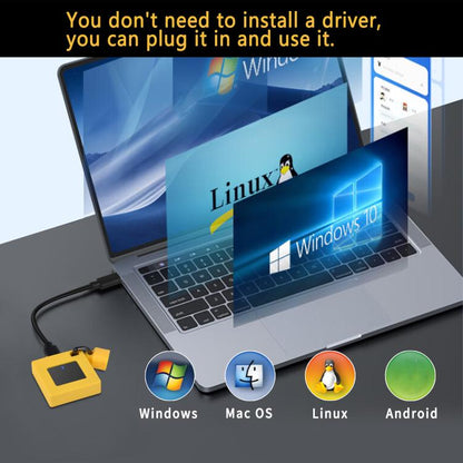 M.2 2230 NVMe Solid State Drive Enclosure 10Gbps Portable External Enclosure(Yellow) - HDD Enclosure by buy2fix | Online Shopping UK | buy2fix