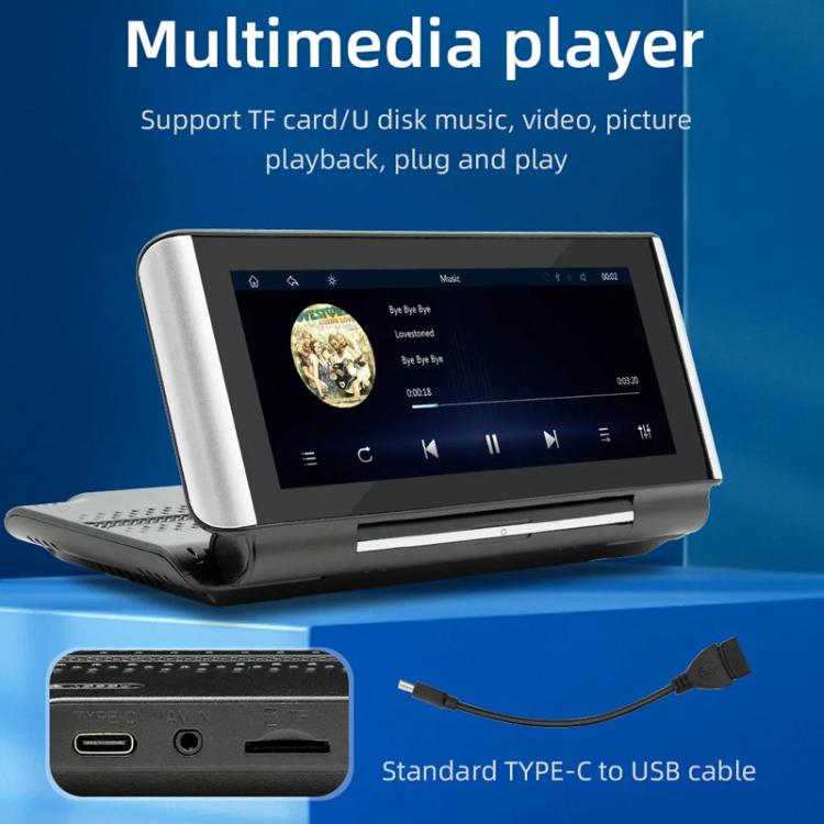6.86 Inch Foldable Portable Bluetooth Car MP5 Player With MirrorLink/CarPlay/Android Auto Support, Spec: B5370+12LEDs Reversing Camera - Car MP3 & MP4 & MP5 by buy2fix | Online Shopping UK | buy2fix