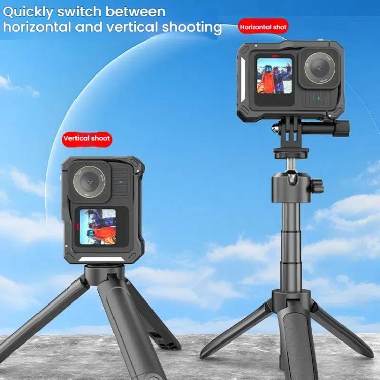 HEPAIL AC68 Aluminum Alloy Rabbit Cage Frame For GoPro HERO13 Black /12 Black /11 Black /10 Black /9 Black - Metal Cases by HEPAIL | Online Shopping UK | buy2fix