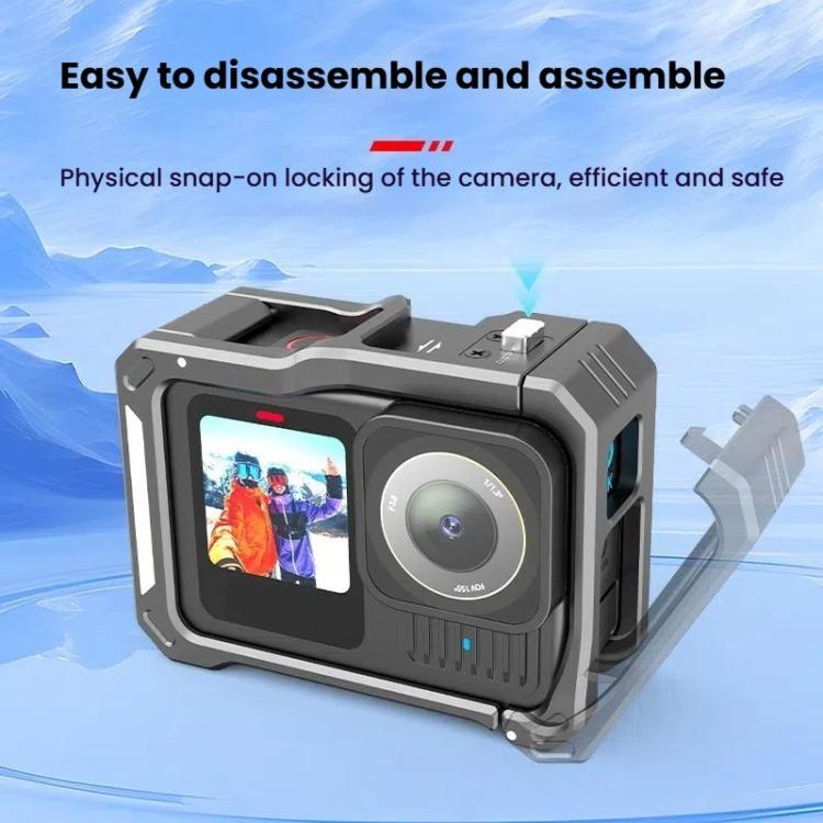 HEPAIL AC68 Aluminum Alloy Rabbit Cage Frame For GoPro HERO13 Black /12 Black /11 Black /10 Black /9 Black - Metal Cases by HEPAIL | Online Shopping UK | buy2fix