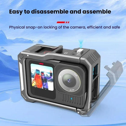 HEPAIL AC68 Aluminum Alloy Rabbit Cage Frame For GoPro HERO13 Black /12 Black /11 Black /10 Black /9 Black - Metal Cases by HEPAIL | Online Shopping UK | buy2fix