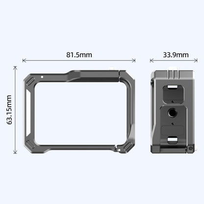 HEPAIL AC68 Aluminum Alloy Rabbit Cage Frame For GoPro HERO13 Black /12 Black /11 Black /10 Black /9 Black - Metal Cases by HEPAIL | Online Shopping UK | buy2fix