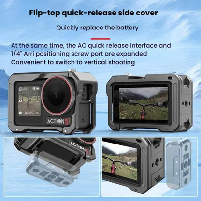 For DJI Osmo Action 5 Pro / 4 / 3 HEPAIL AC70 Metal Rabbit Cage - Protection Frame by HEPAIL | Online Shopping UK | buy2fix