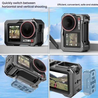 For DJI Osmo Action 5 Pro / 4 / 3 HEPAIL AC70 Metal Rabbit Cage - Protection Frame by HEPAIL | Online Shopping UK | buy2fix