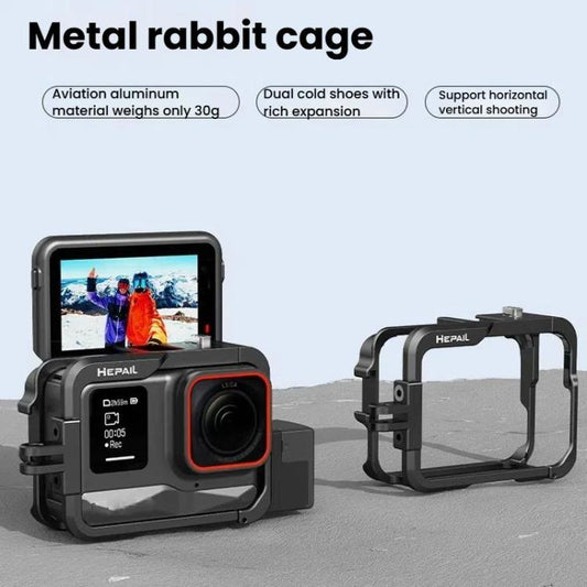For Insta360 Ace HEPAIL AC-25 Metal Rabbit Cage Camera Frame Accessories - Mount & Holder by HEPAIL | Online Shopping UK | buy2fix