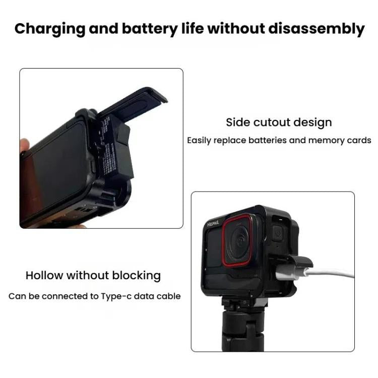 For Insta360 Ace Pro HEPAIL AC-26 Metal Rabbit Cage Camera Frame Accessories - Mount & Holder by HEPAIL | Online Shopping UK | buy2fix