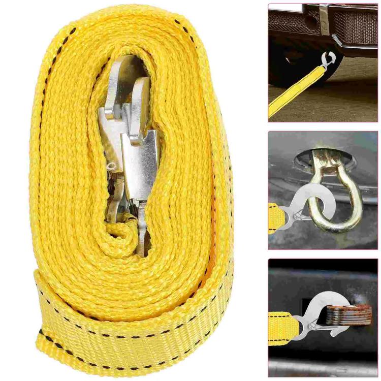 Heavy Duty 4M 3Ton Emergency Towing Rope for Cars, Trucks, SUV(Yellow) - Towing Bars by buy2fix | Online Shopping UK | buy2fix