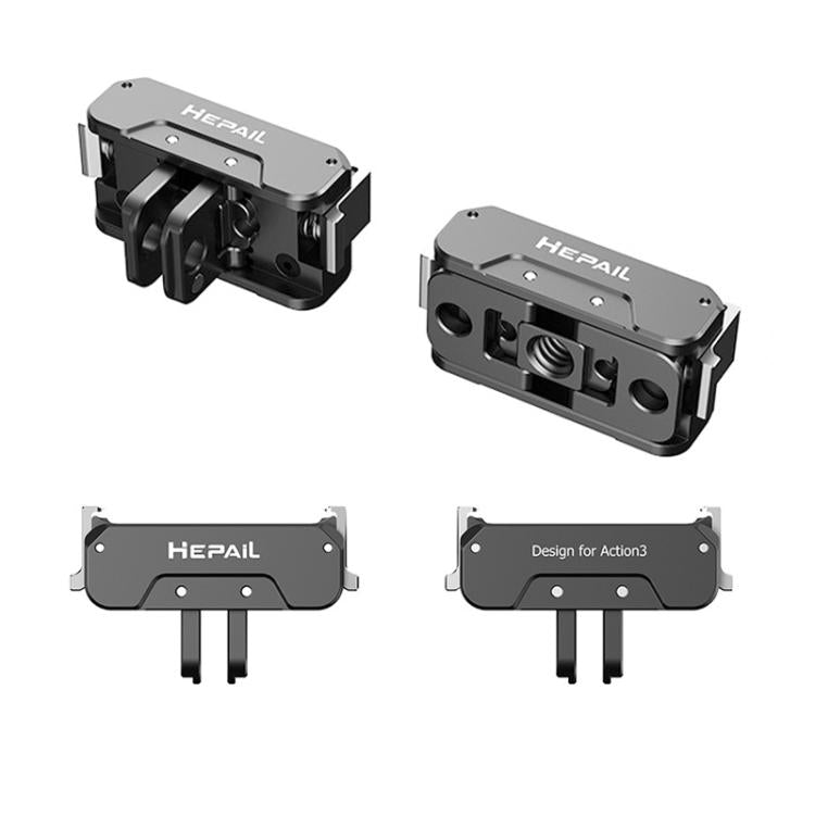 For DJI Osmo Action 4 / 3 HEPAIL AC-17 Metal Magnetic Quick Release - Mount & Holder by HEPAIL | Online Shopping UK | buy2fix