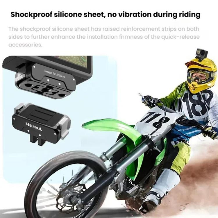 For DJI Osmo Action 4 / 3 HEPAIL AC-17 Metal Magnetic Quick Release - Mount & Holder by HEPAIL | Online Shopping UK | buy2fix