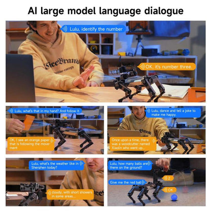 YAHBOOM DOGZILLA-Lite AI-Powered Bionic Robotic Dog 15-DOF Desktop Companion With Robotic Arm, Raspberry Pi Controlled, Multimodal AI & Visual Interaction - Robotics Accessories by YAHBOOM | Online Shopping UK | buy2fix