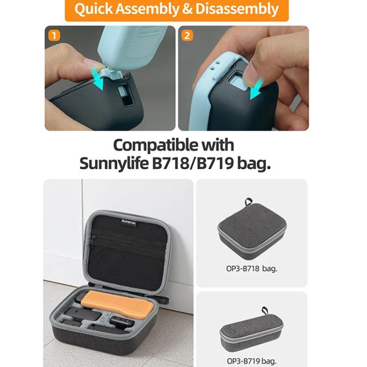 For DJI Osmo Pocket 3 Sunnylife OP3-K990 Protective Cover Body Filter Storage Top Cover Protective Case(Gray) - Case & Bags by Sunnylife | Online Shopping UK | buy2fix