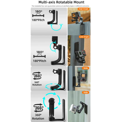 Sunnylife MJ996 Sports Camera Multi-Axis Rotating Magnetic Mount(Black) - Mount & Holder by Sunnylife | Online Shopping UK | buy2fix