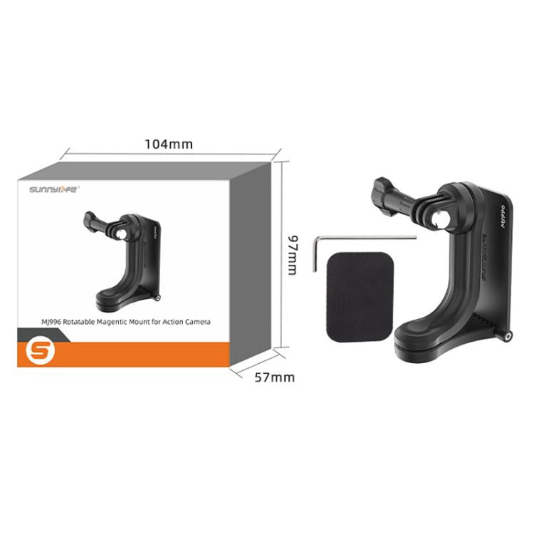 Sunnylife MJ996 Sports Camera Multi-Axis Rotating Magnetic Mount(Black) - Mount & Holder by Sunnylife | Online Shopping UK | buy2fix