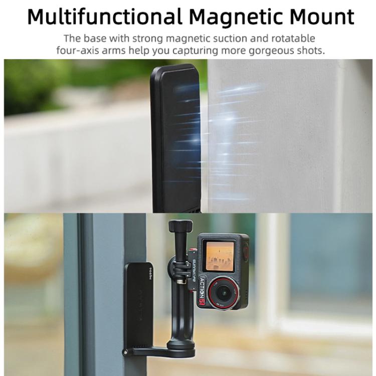 Sunnylife MJ996 Sports Camera Multi-Axis Rotating Magnetic Mount(Black) - Mount & Holder by Sunnylife | Online Shopping UK | buy2fix