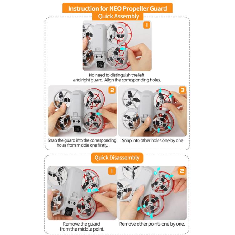 For DJI NEO Sunnylife NE-KC863 Paddle Blade Protective Cover Anti-Collision Ring(Black) - DIY Propeller by Sunnylife | Online Shopping UK | buy2fix