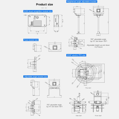 Yahboom K230 Vision Module With 2.4-Inch HD Touch Screen 32G TF Card With Fixed Bracket - Components Kits by Yahboom | Online Shopping UK | buy2fix