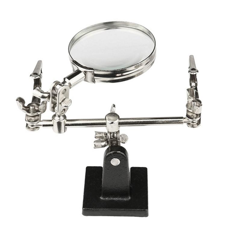 60mm Magnifying Glass With Auxiliary Clamp Soldering Iron Repair Circuit Board Desktop Magnifying Glass - Others by buy2fix | Online Shopping UK | buy2fix
