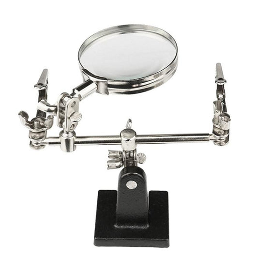 60mm Magnifying Glass With Auxiliary Clamp Soldering Iron Repair Circuit Board Desktop Magnifying Glass - Others by buy2fix | Online Shopping UK | buy2fix